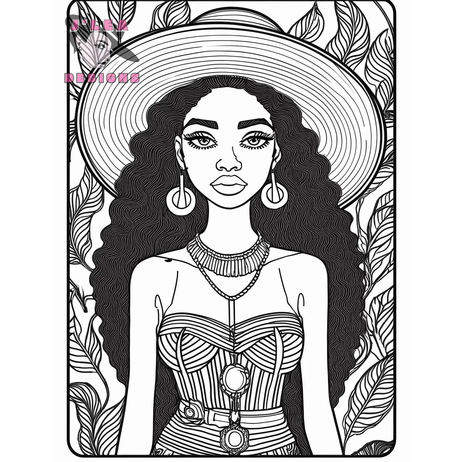 Whimsical Dreams: The Enchanted Garden | Coloring Page - J'Lea Designs