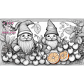 Whimsical Gnome Harvest | Page 1 | Coloring Page - J'Lea Designs