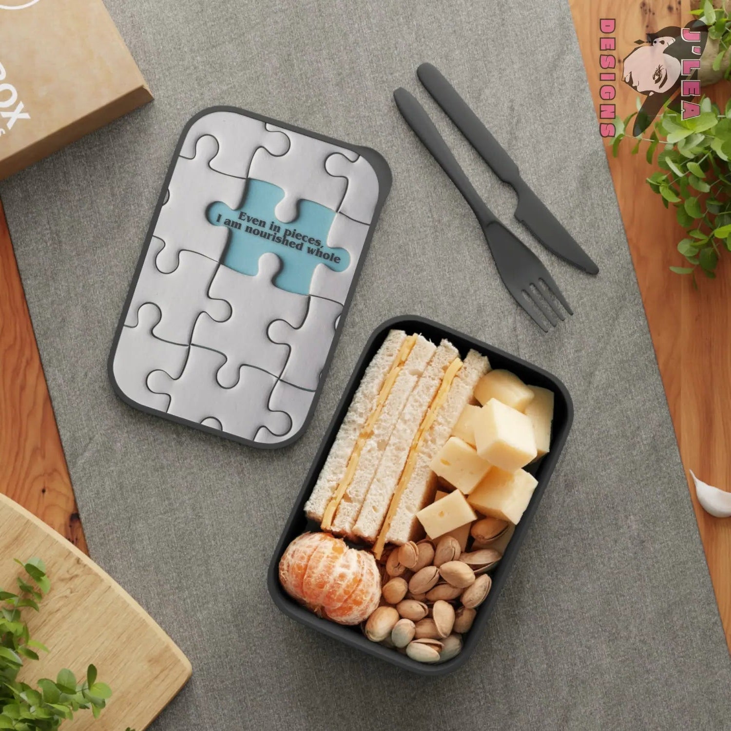 Wholeness in Pieces Affirmation Bento Box Limited Edition Black / 7.4’’ x 5.1’’ x 2.3’’ Accessories