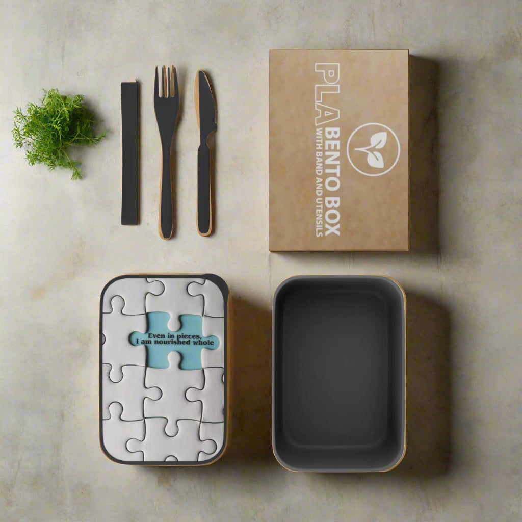 Wholeness in Pieces Affirmation Bento Box Limited Edition Black / 7.4’’ x 5.1’’ x 2.3’’ with Accessories