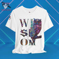 WISDOM | Adult Unisex Jersey Tee | Typography Design with AI-generated Owl | Statement Shirt - J'Lea Designs